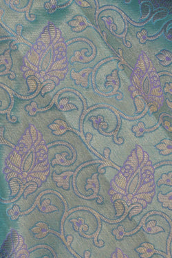 Image of Kanchipattu Tissue Brocade Aqua Green Saree