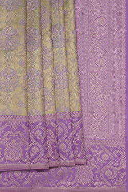 Image of Kanchipattu Tissue Brocade Green Saree