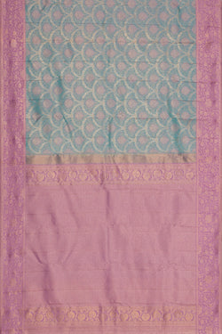 Image of Kanchipattu Tissue Brocade Blue Saree