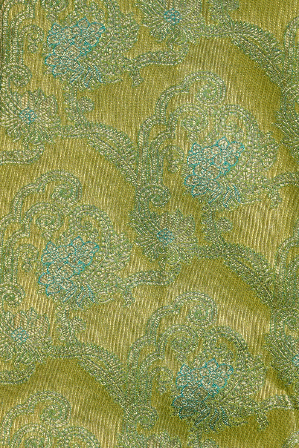 Kanchipattu Tissue Brocade Moss Green Saree