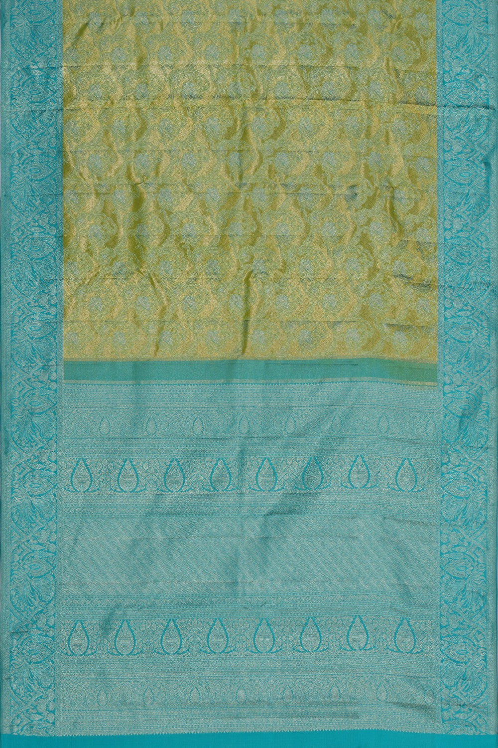 Kanchipattu Tissue Brocade Moss Green Saree