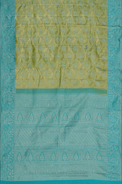 Image of Kanchipattu Tissue Brocade Moss Green Saree