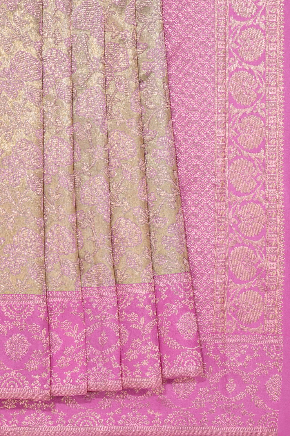 Kanchipattu Tissue Brocade Light Green Saree