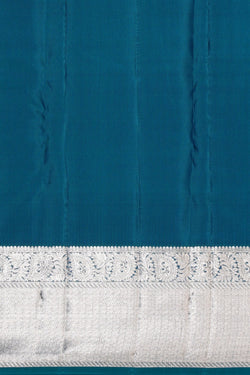 Image of Kanchipattu Brocade Teal Blue Saree