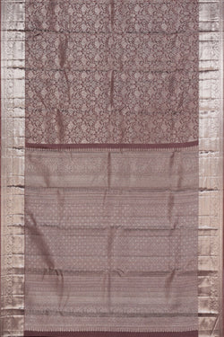 Image of Kanchipattu Brocade Brown Saree