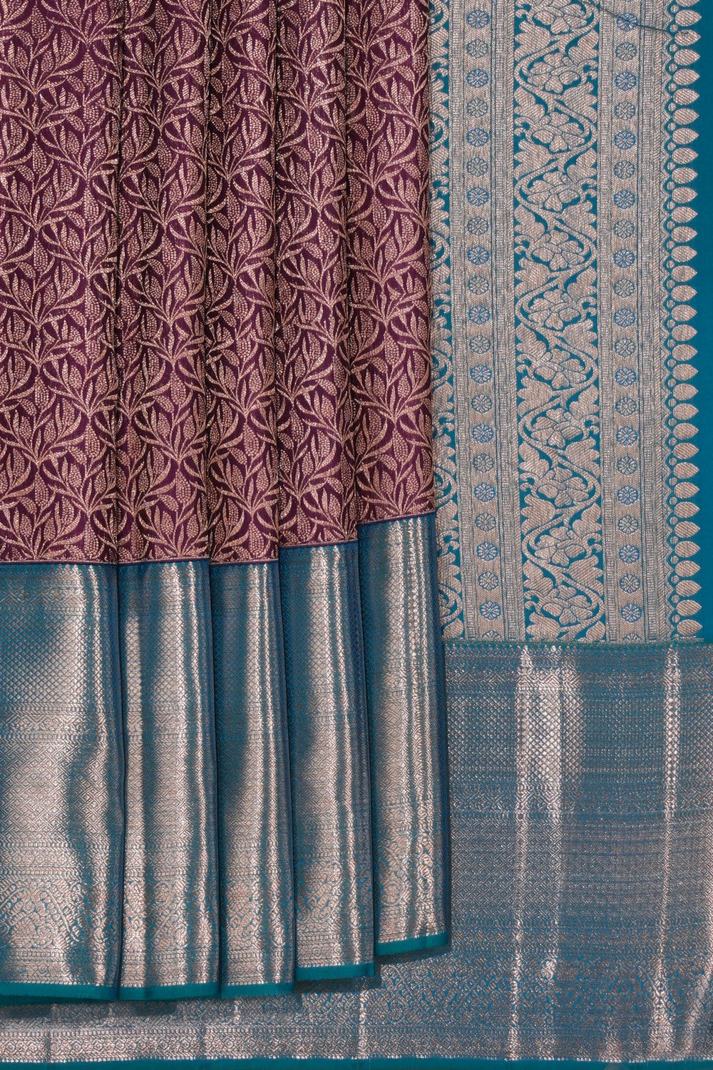 Kanchipattu Brocade Violet Saree