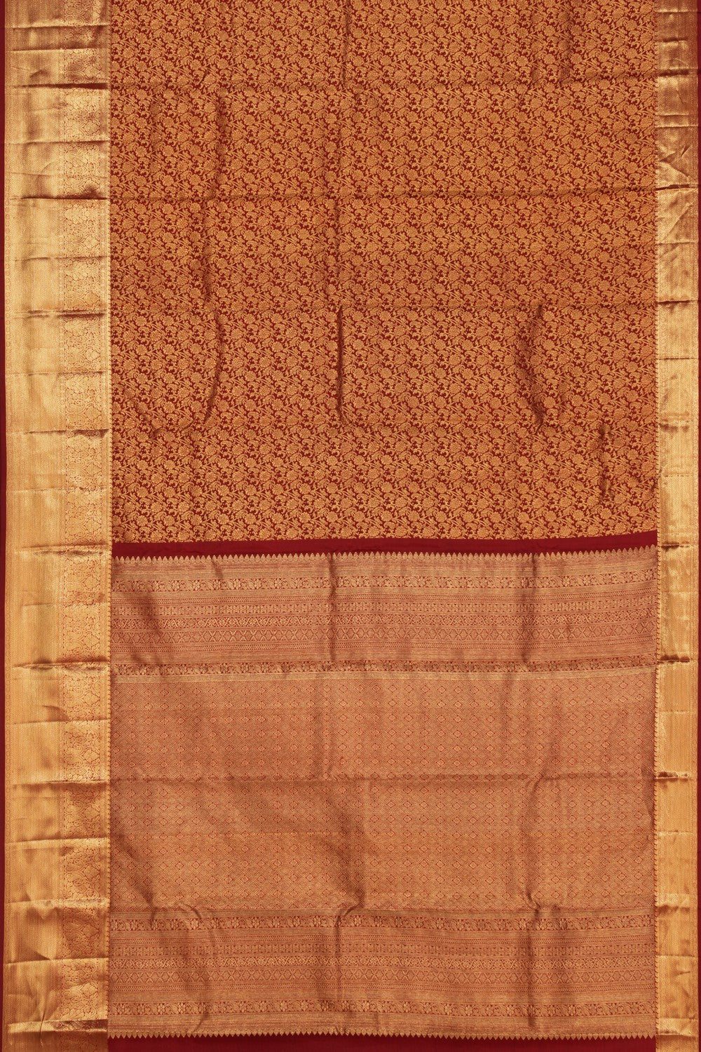 Kanchipattu Brocade Maroon Saree