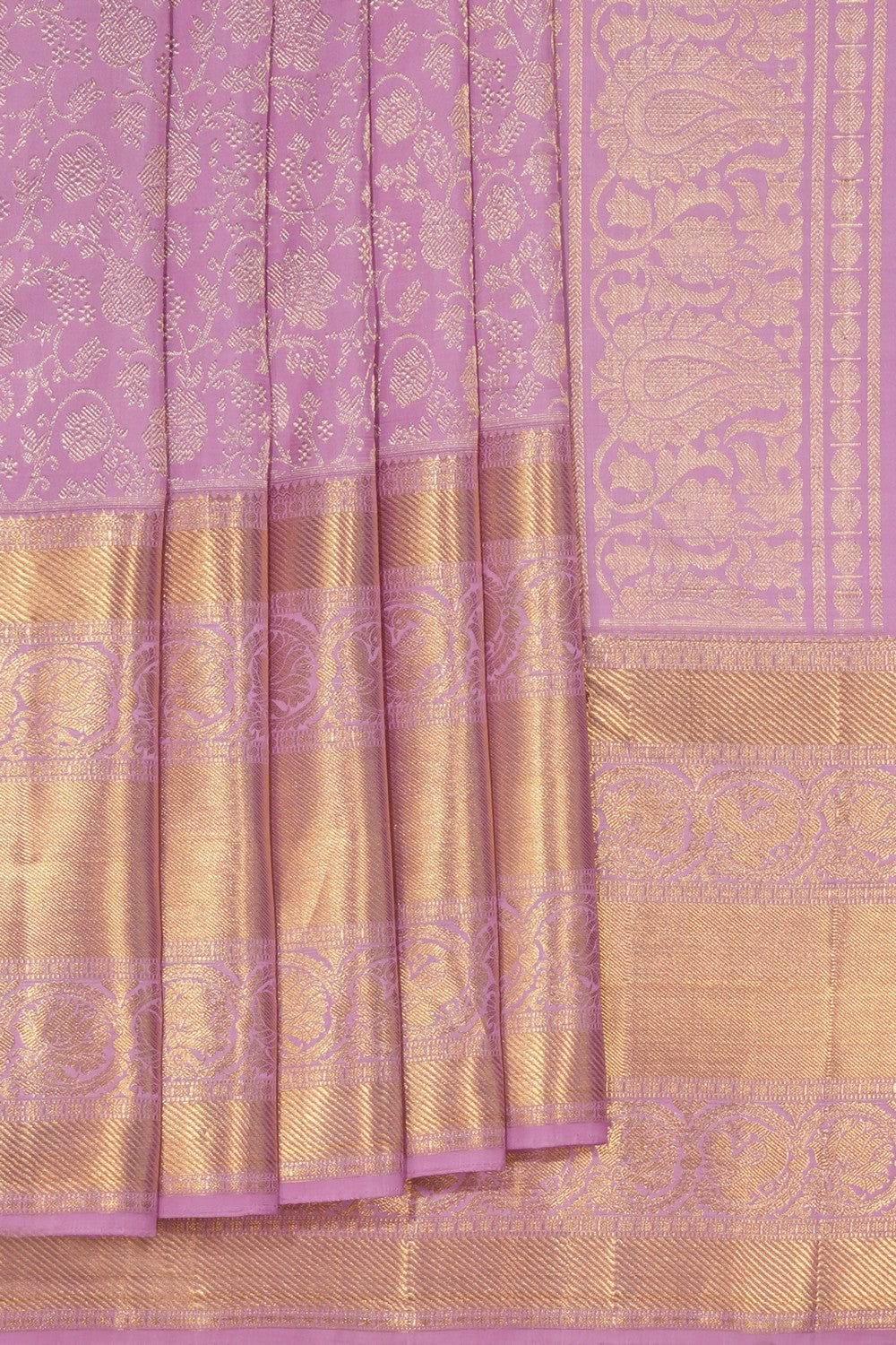 Kanchipattu Brocade Lavender Purple Saree