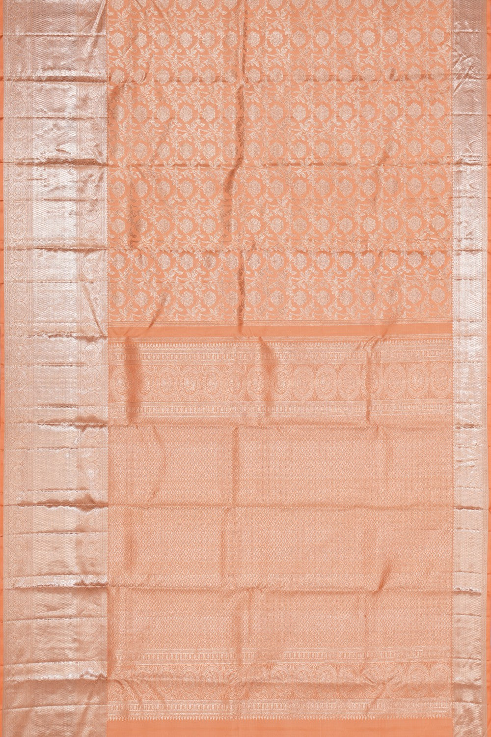 Kanchipattu Brocade Peach Saree