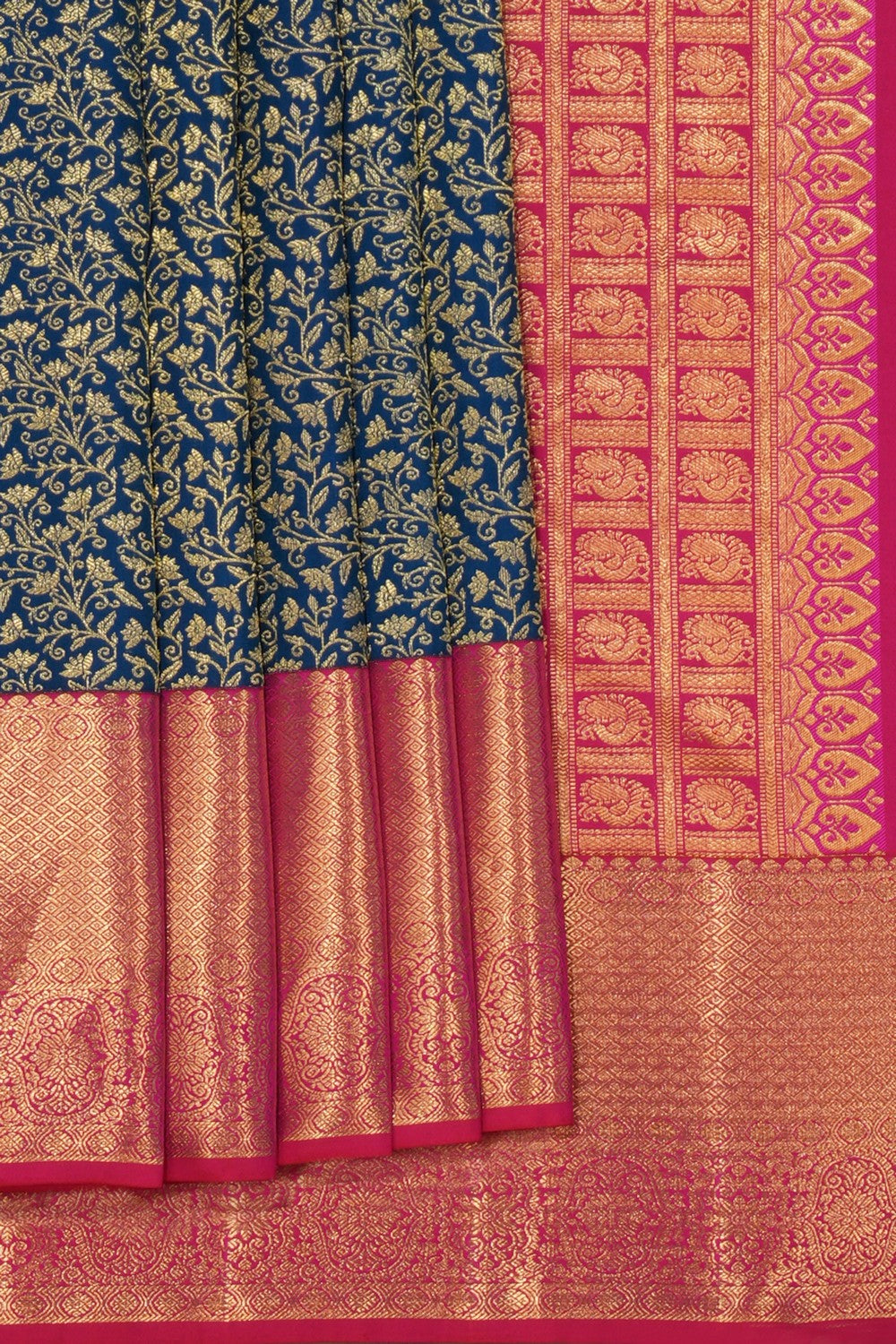 Kanchipattu Brocade Blue Saree