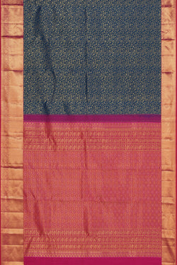 Image of Kanchipattu Brocade Blue Saree