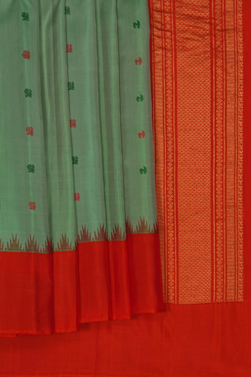 Image of Gadwal Silk Green Saree
