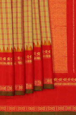 Image of Gadwal Silk Kattam Saree