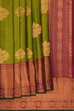 Image of Gadwal Silk Green Saree