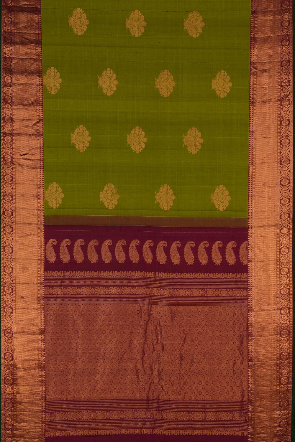 Gadwal Silk Green Saree