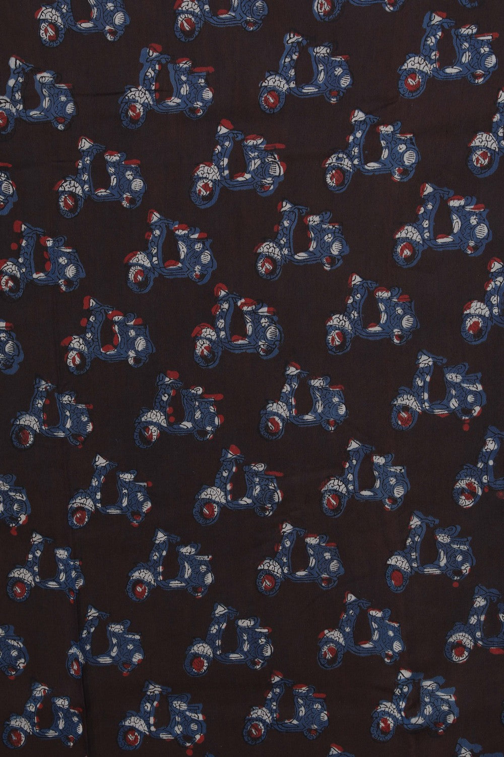 Image of Bagru block printed Chanderi Saree