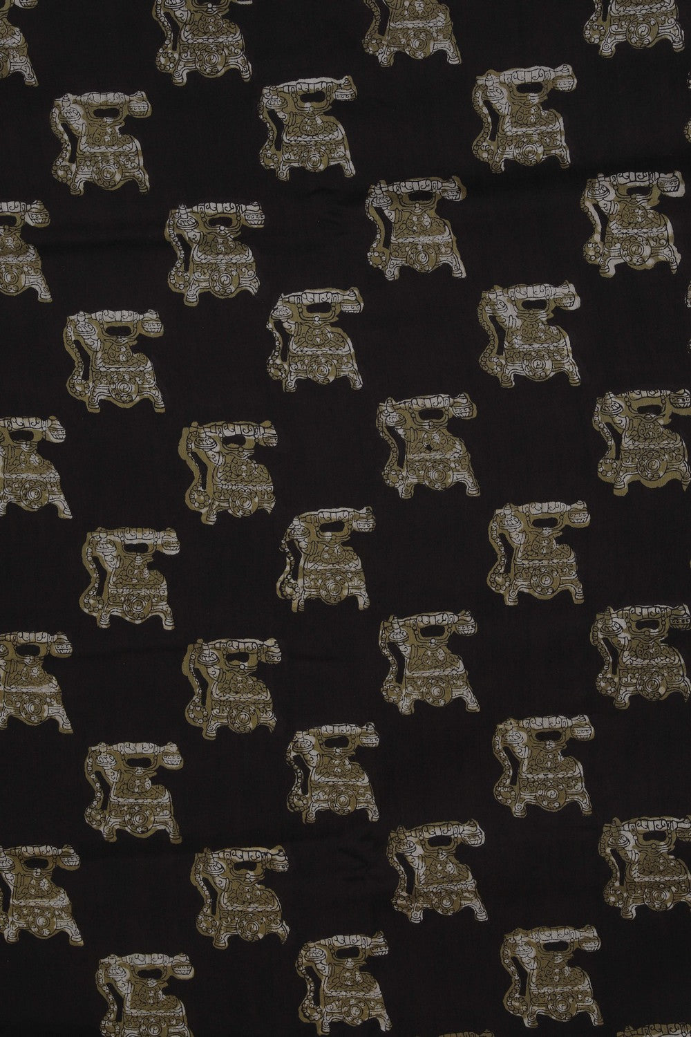 Image of Bagru block printed Chanderi Saree