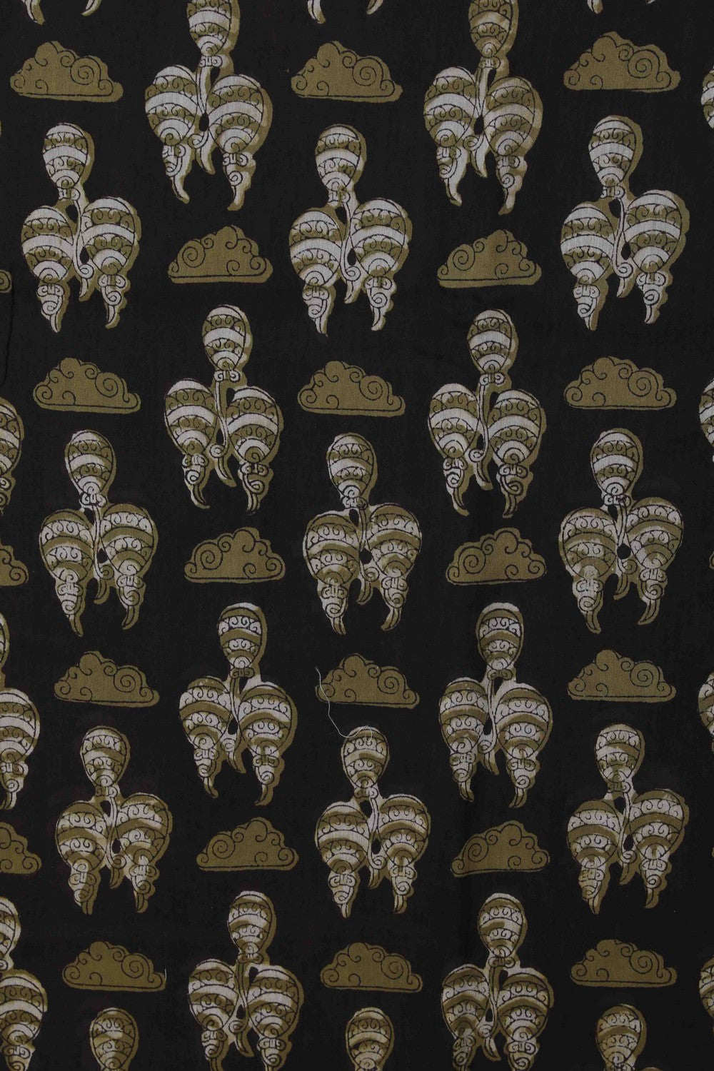 Image of Bagru block printed Chanderi Saree
