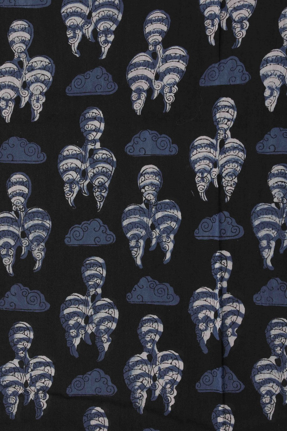 Image of Bagru block printed Chanderi Saree