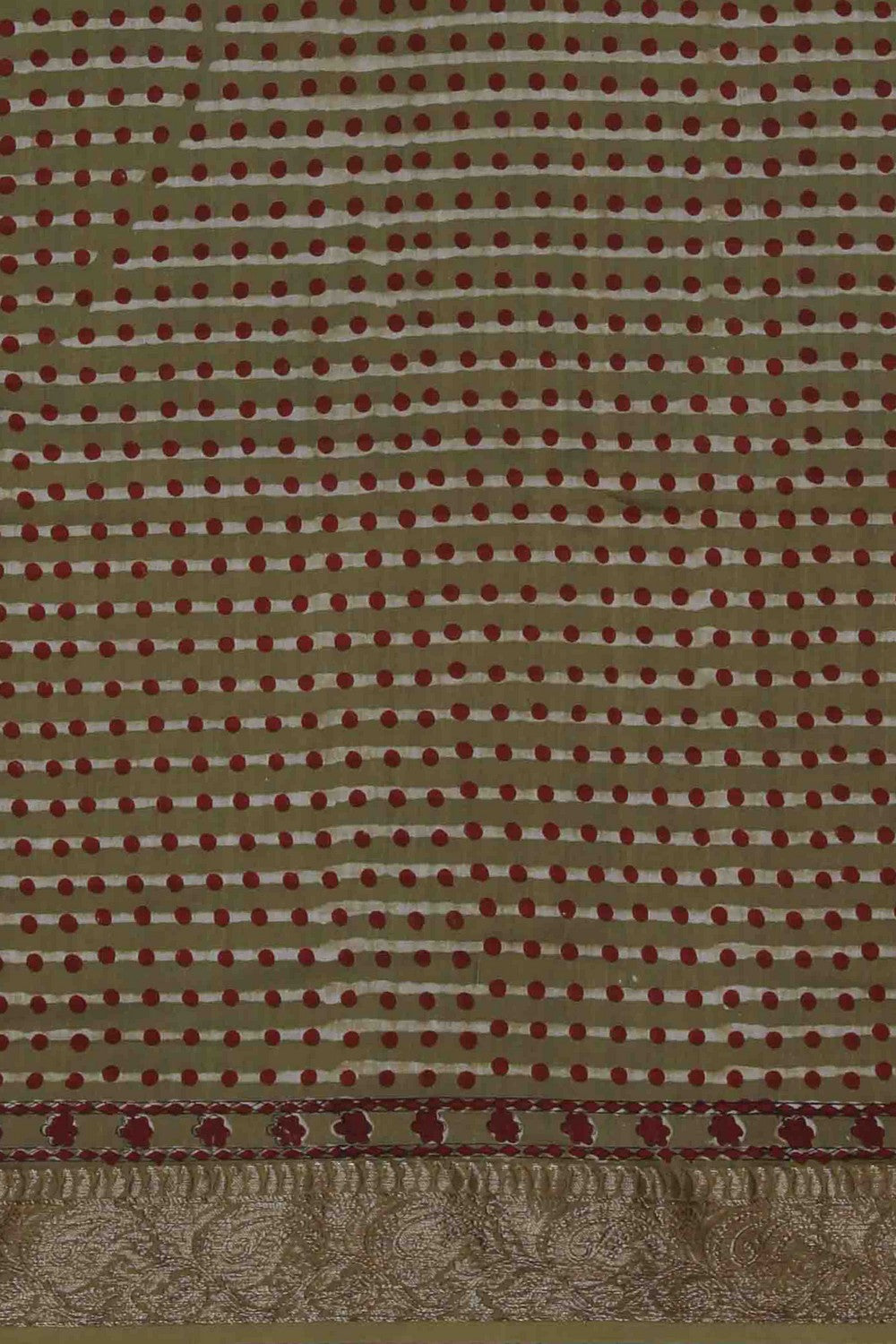 Image of Bagru block printed Chanderi Saree