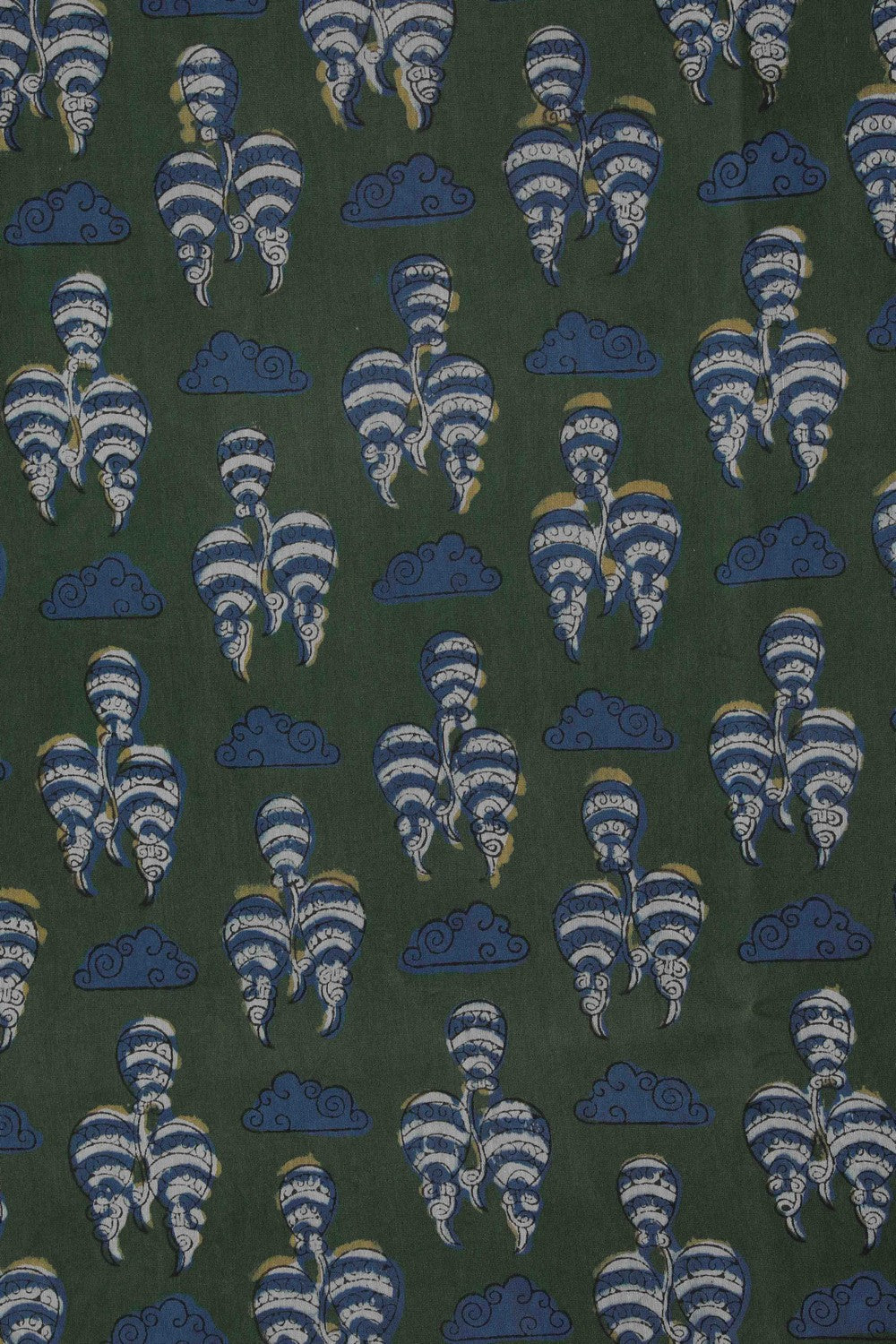 Image of Bagru block printed Chanderi Saree