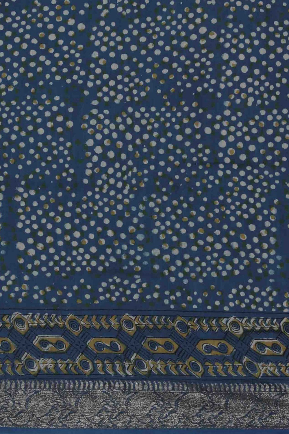 Image of Bagru block printed Chanderi Saree