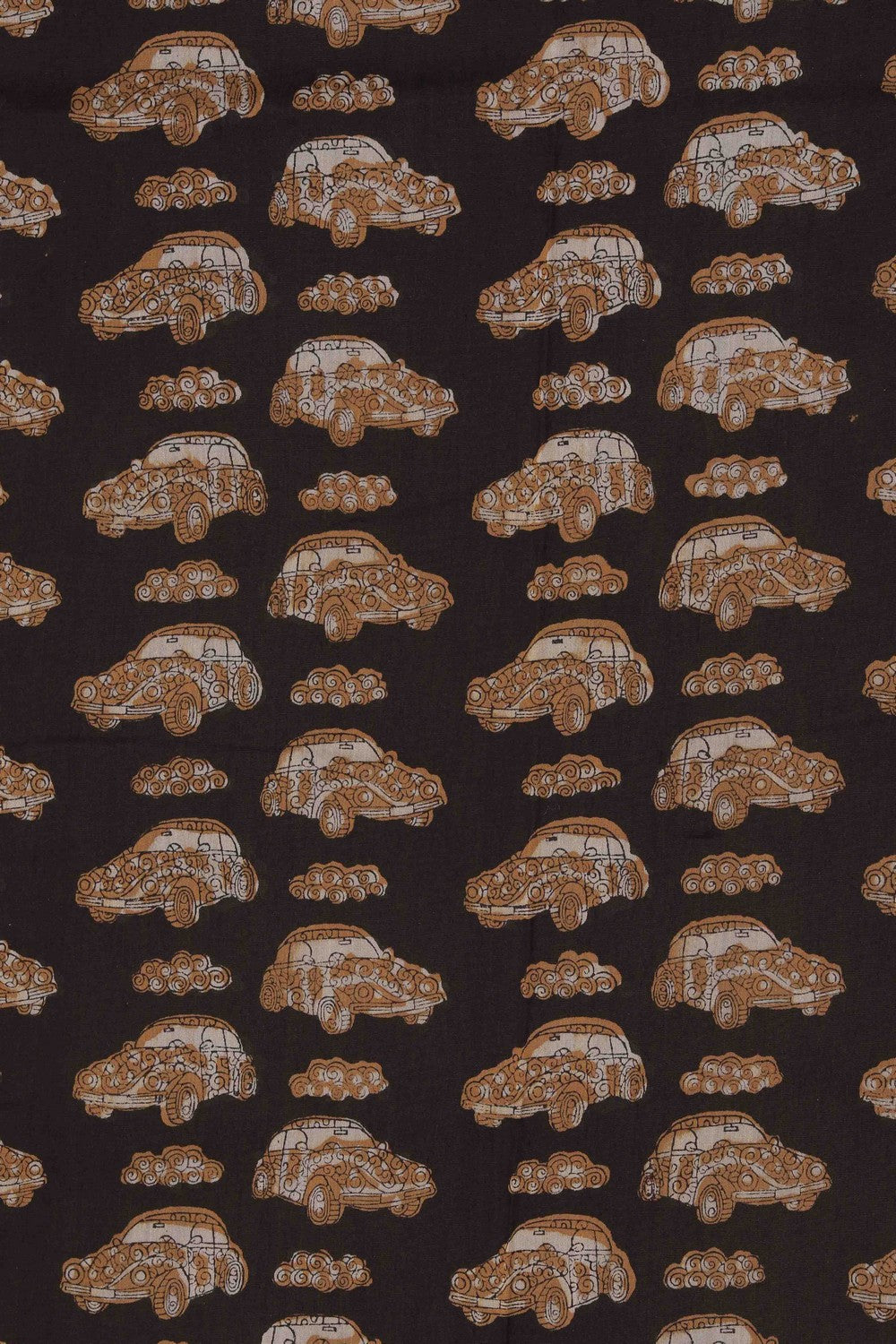Image of Bagru block printed Chanderi Saree