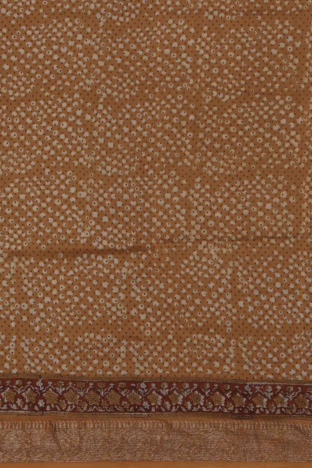 Image of Bagru block printed Chanderi Saree