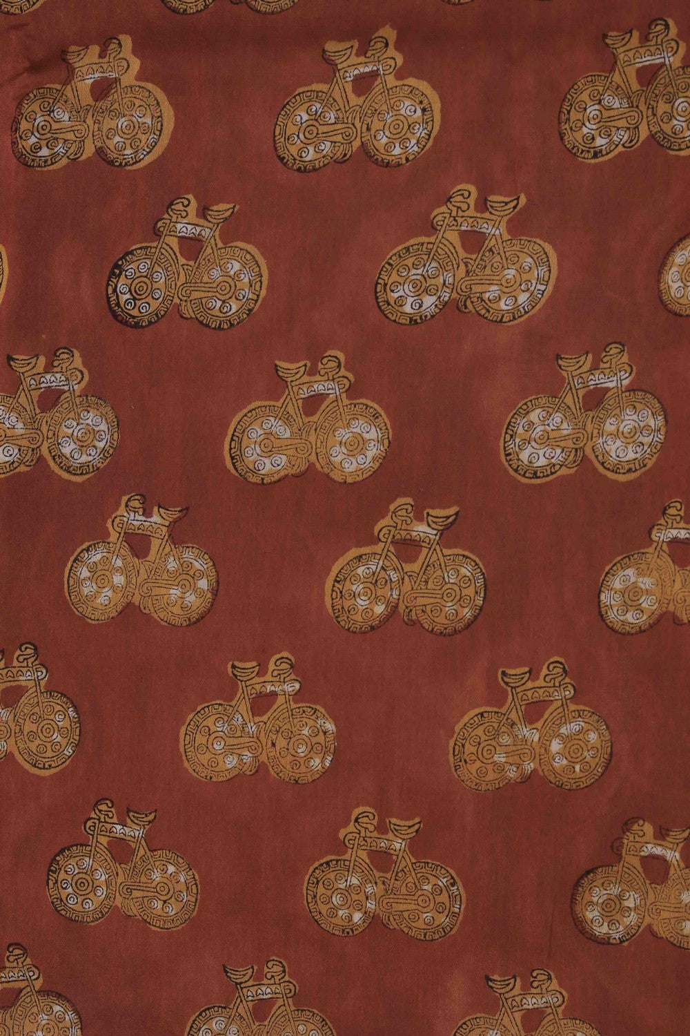 Image of Bagru block printed Chanderi Saree