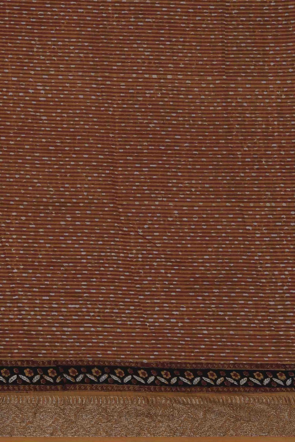 Image of Bagru block printed Chanderi Saree