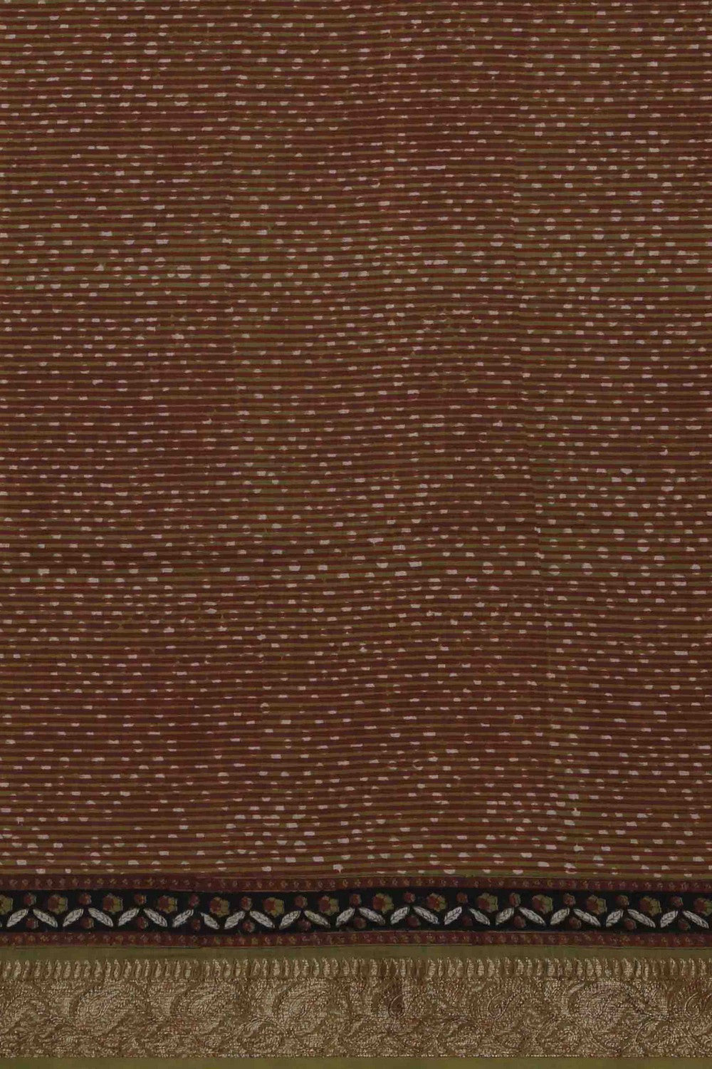 Image of Bagru block printed Chanderi Saree