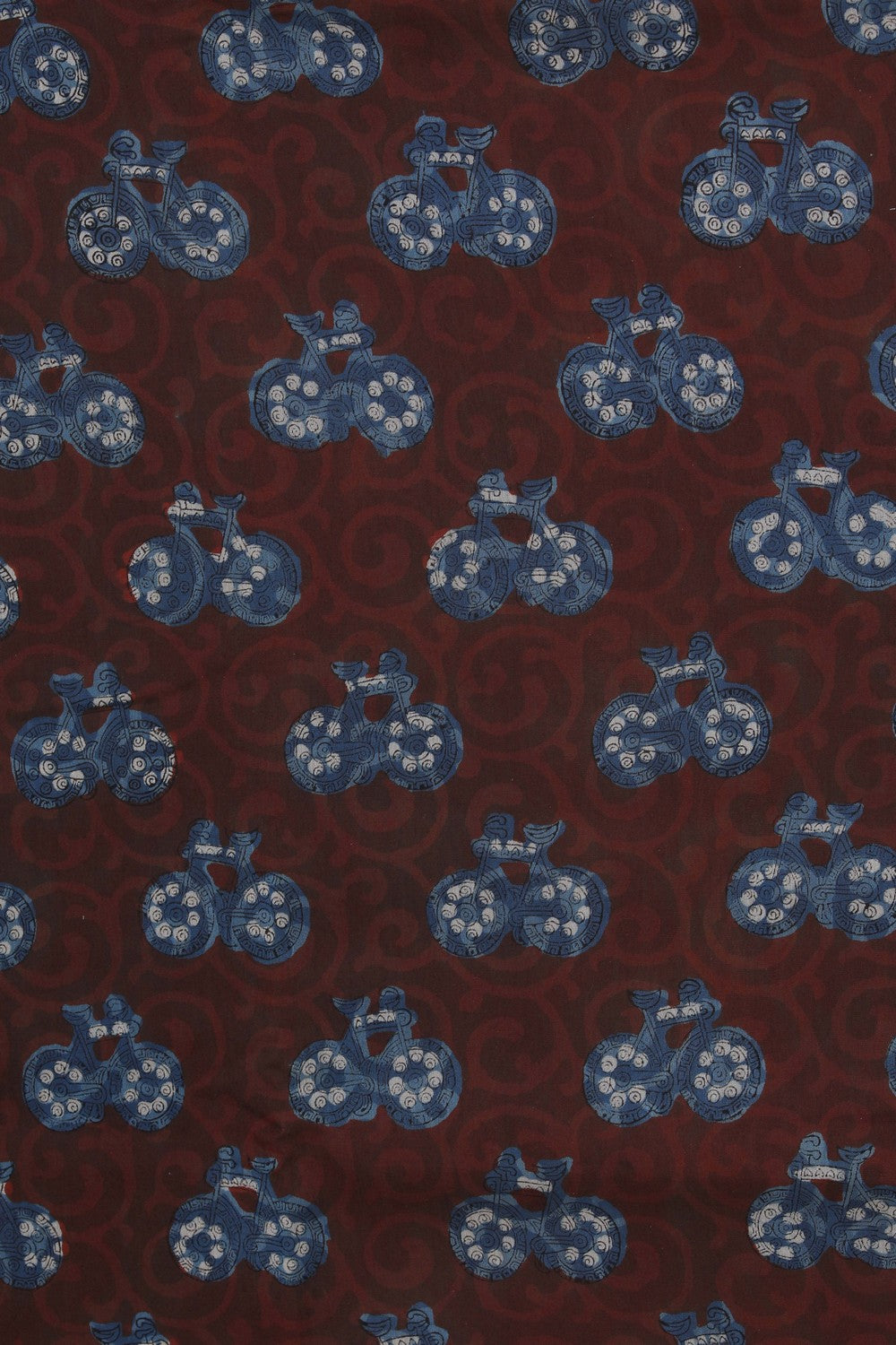 Image of Bagru block printed Chanderi Saree