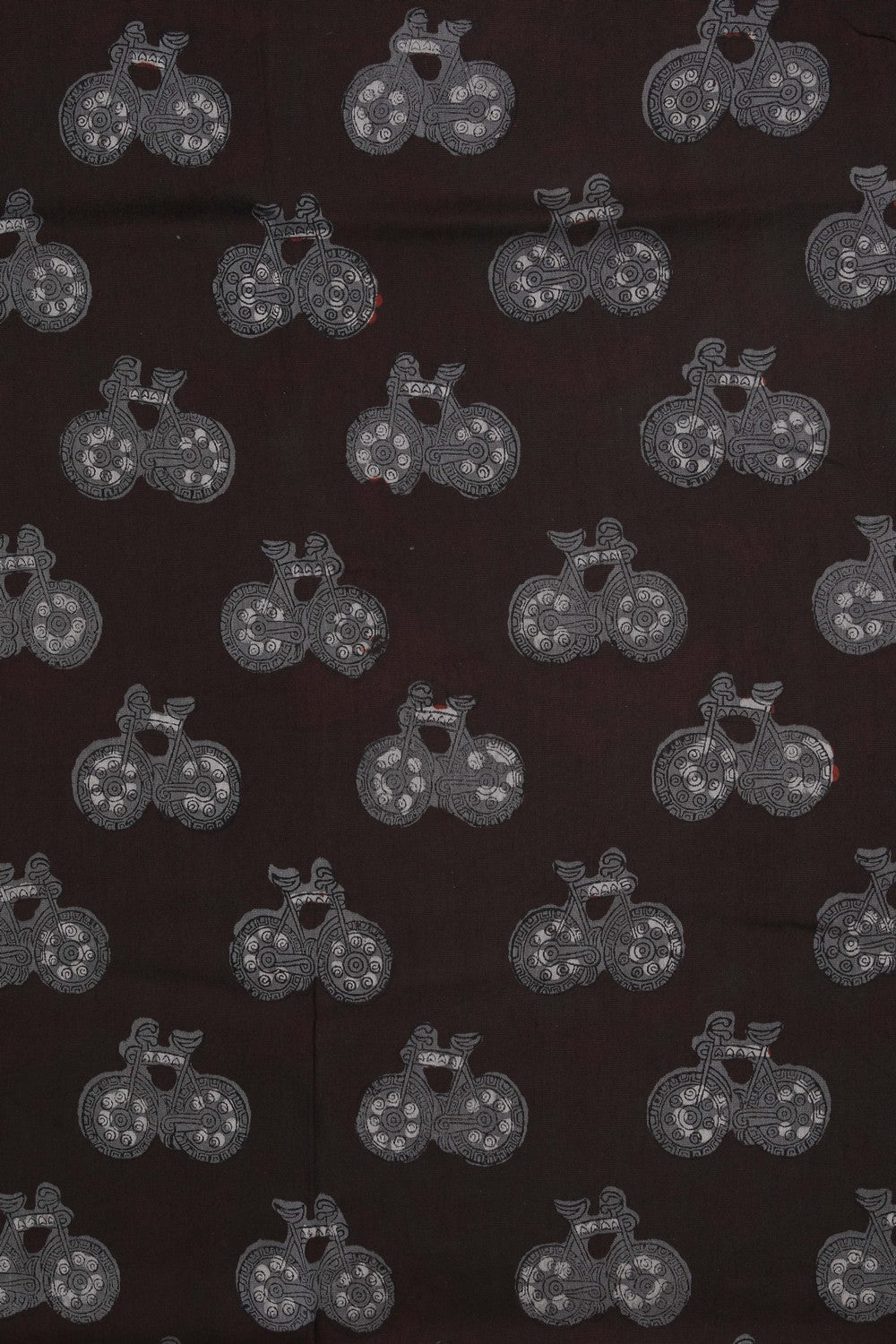Image of Bagru block printed Chanderi Saree