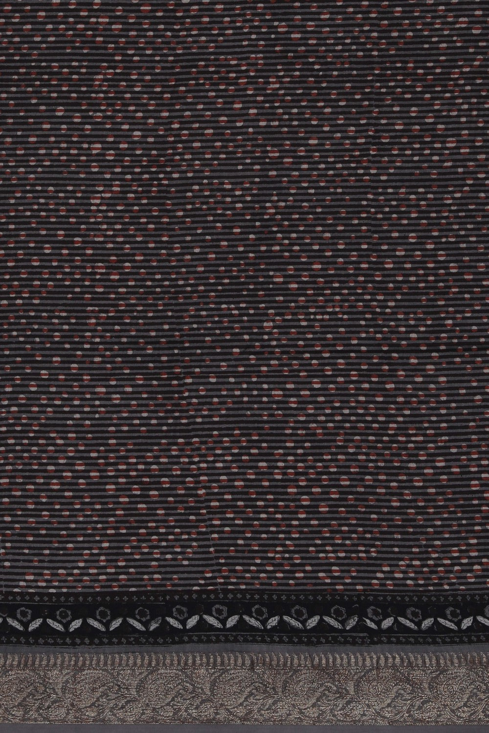 Image of Bagru block printed Chanderi Saree