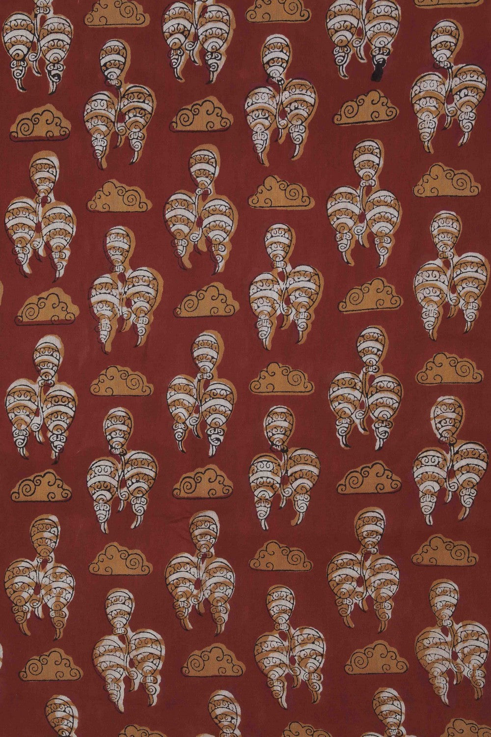 Image of Bagru block printed Chanderi Saree