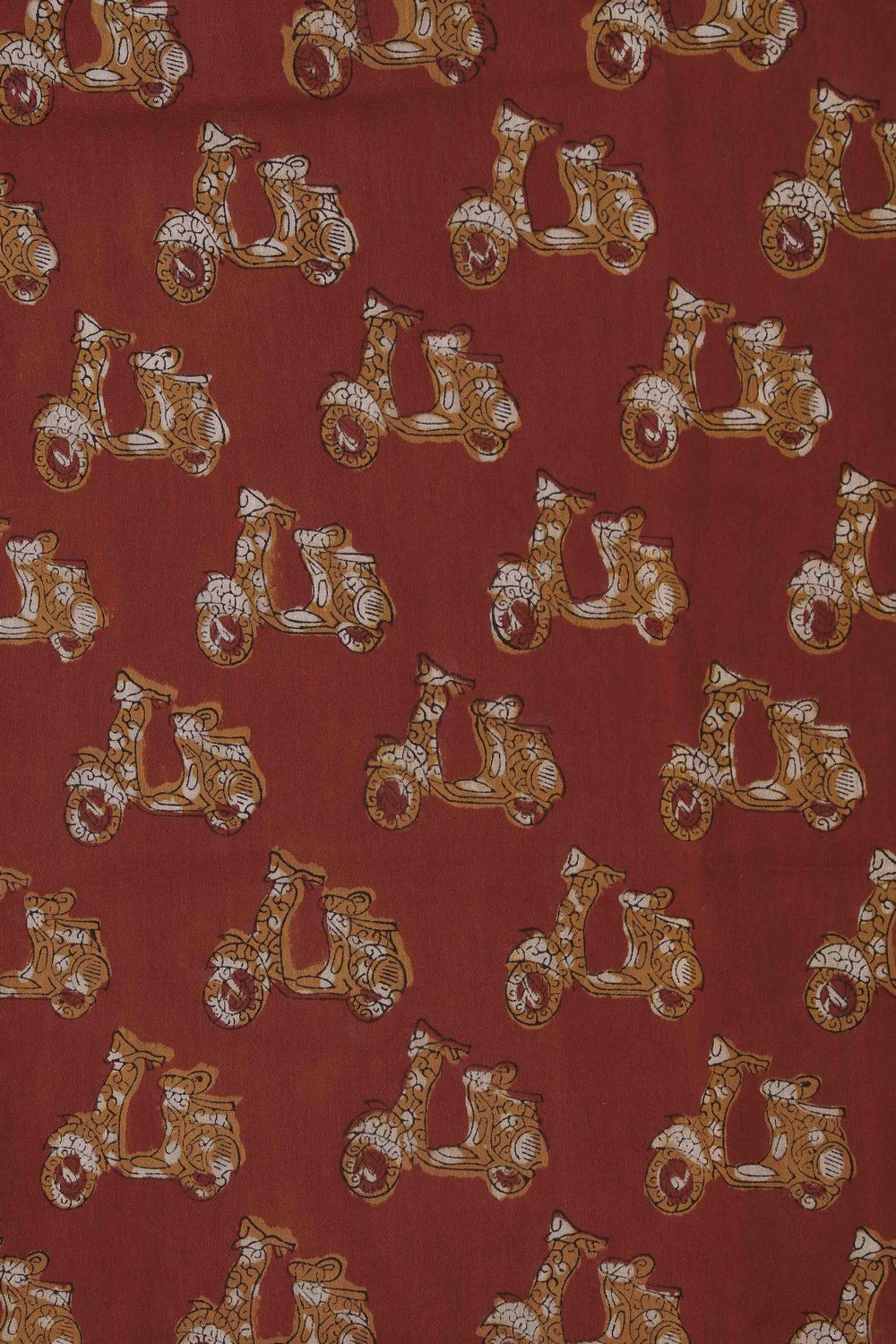 Image of Bagru block printed Chanderi Saree