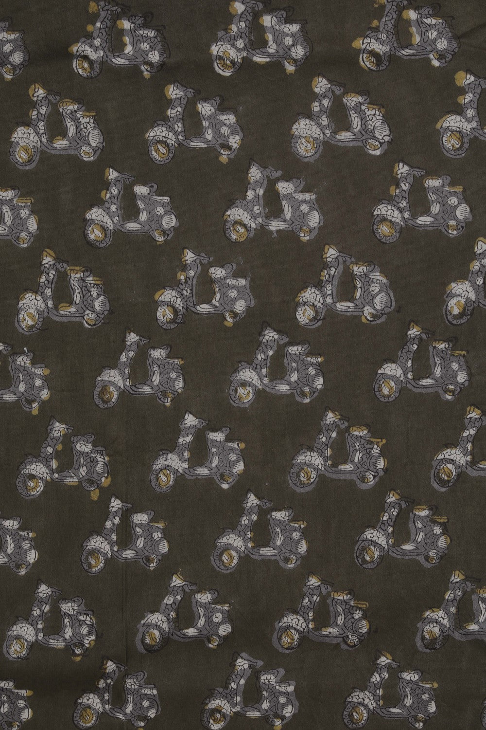 Image of Bagru block printed Chanderi Saree