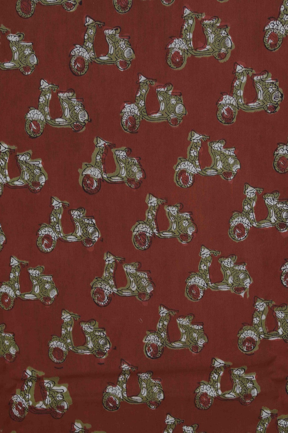Image of Bagru block printed Chanderi Saree