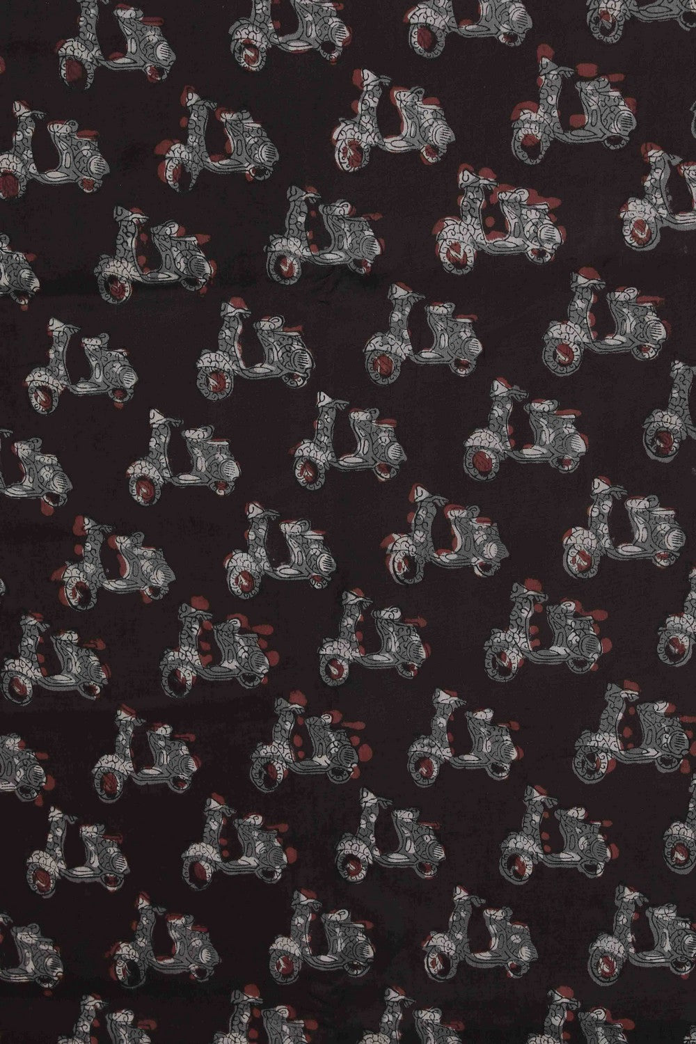 Image of Bagru block printed Chanderi Saree