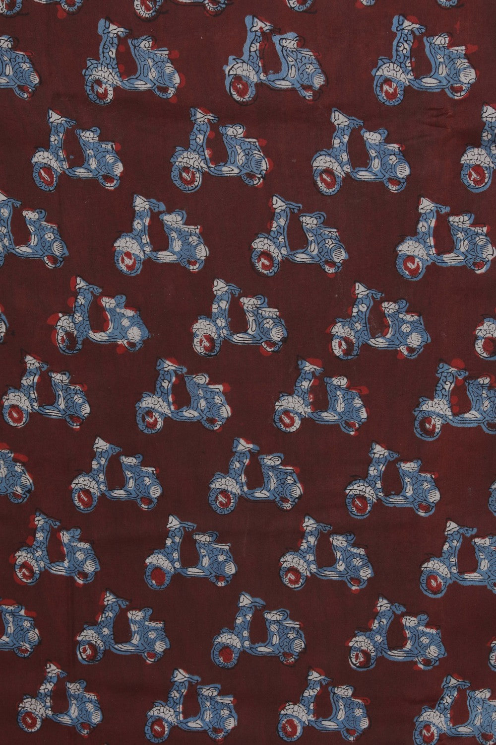 Image of Bagru block printed Chanderi Saree