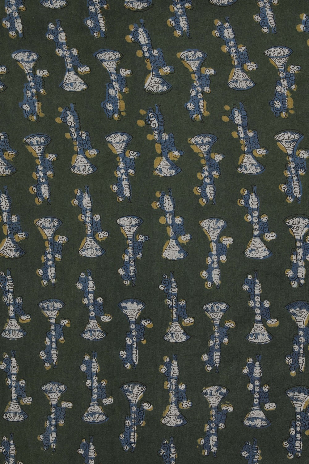 Image of Bagru block printed Chanderi Saree