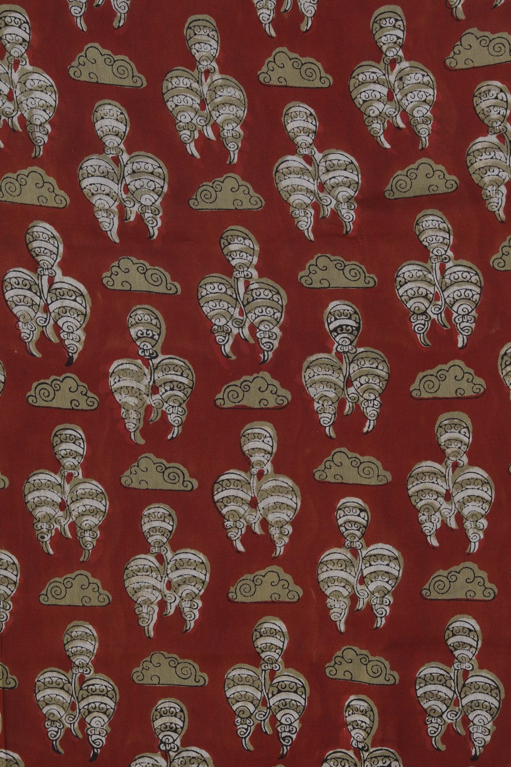 Image of Bagru block printed Chanderi Saree