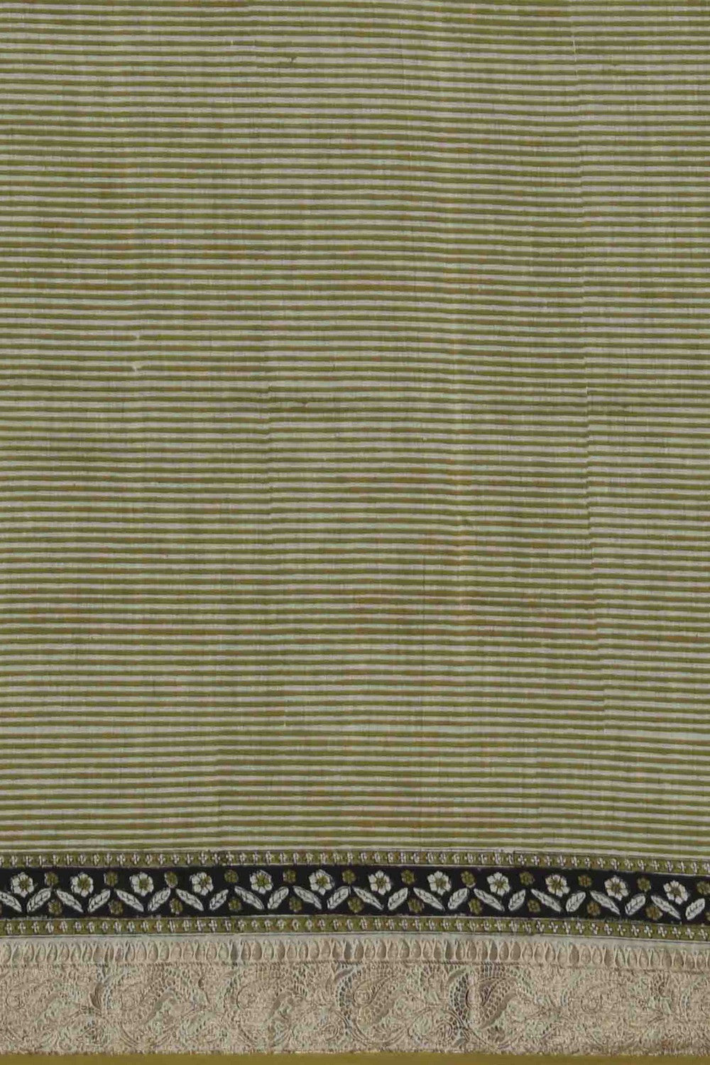 Image of Bagru block printed Chanderi Saree