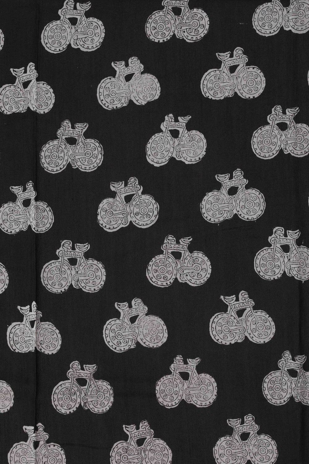 Image of Bagru block printed Chanderi Saree