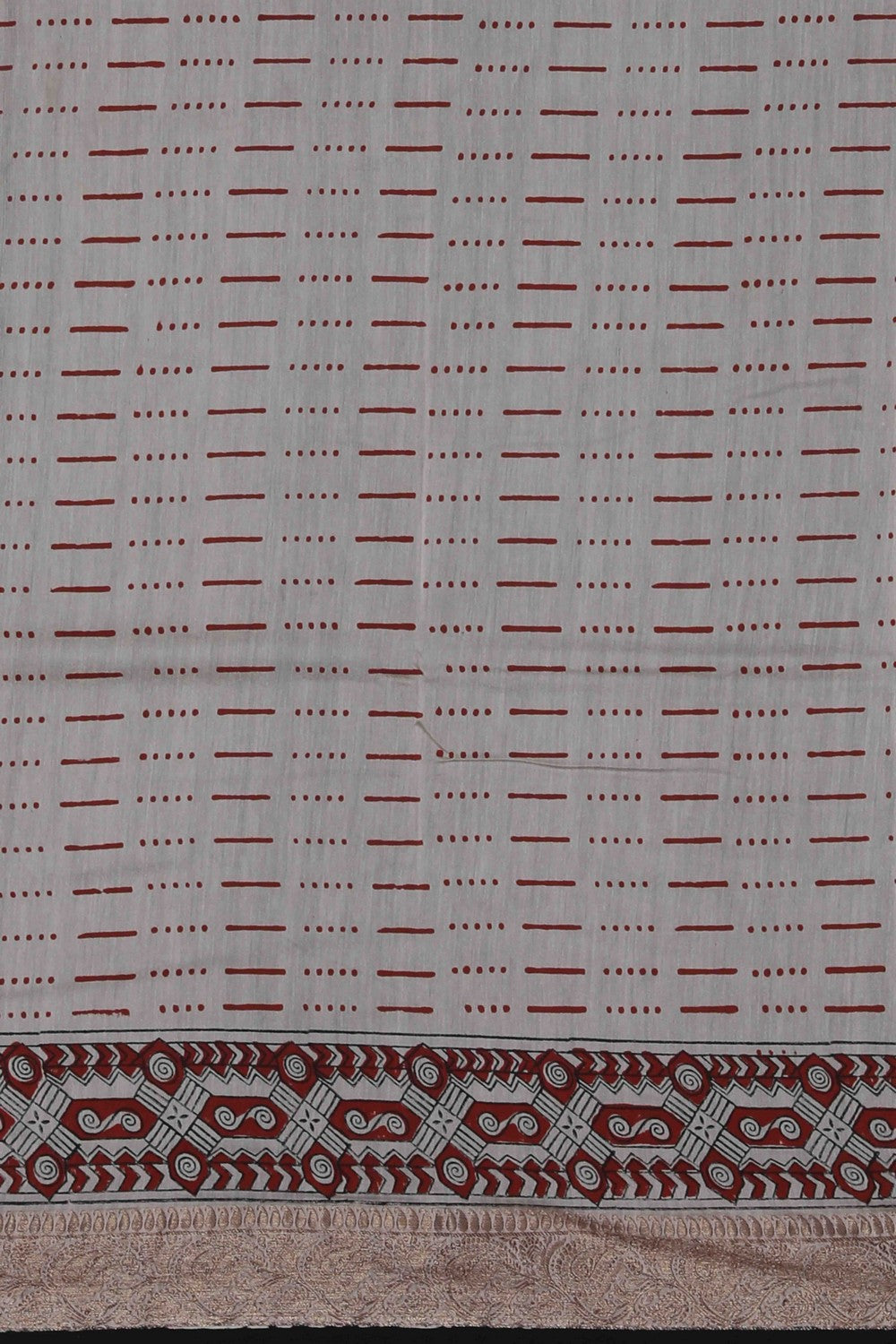 Image of Bagru block printed Chanderi Saree