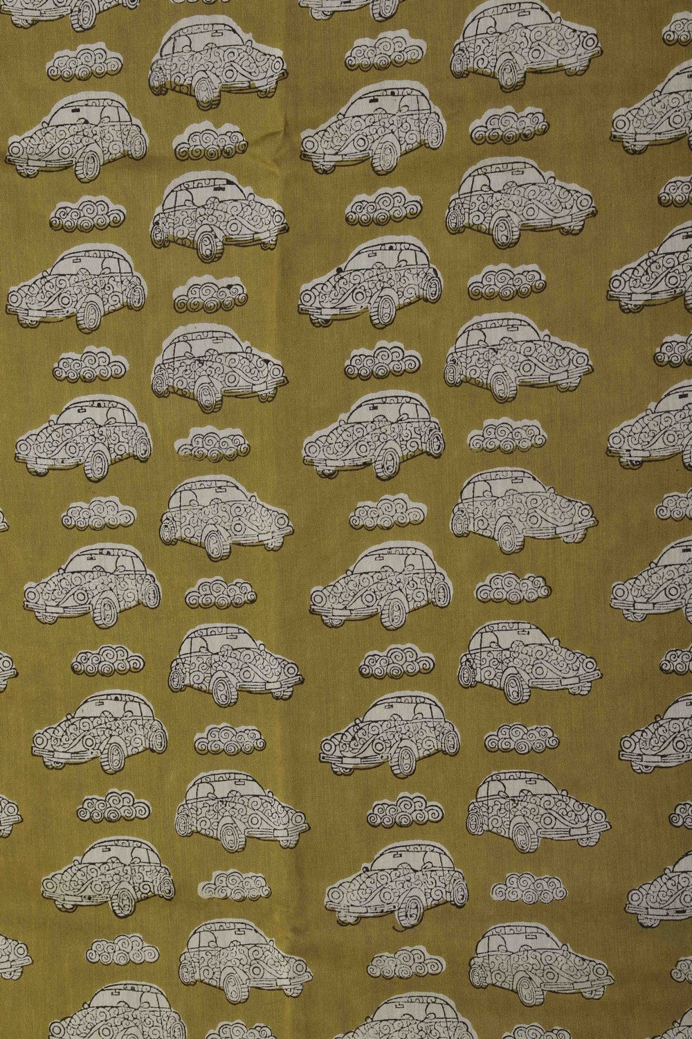 Image of Bagru block printed Chanderi Saree