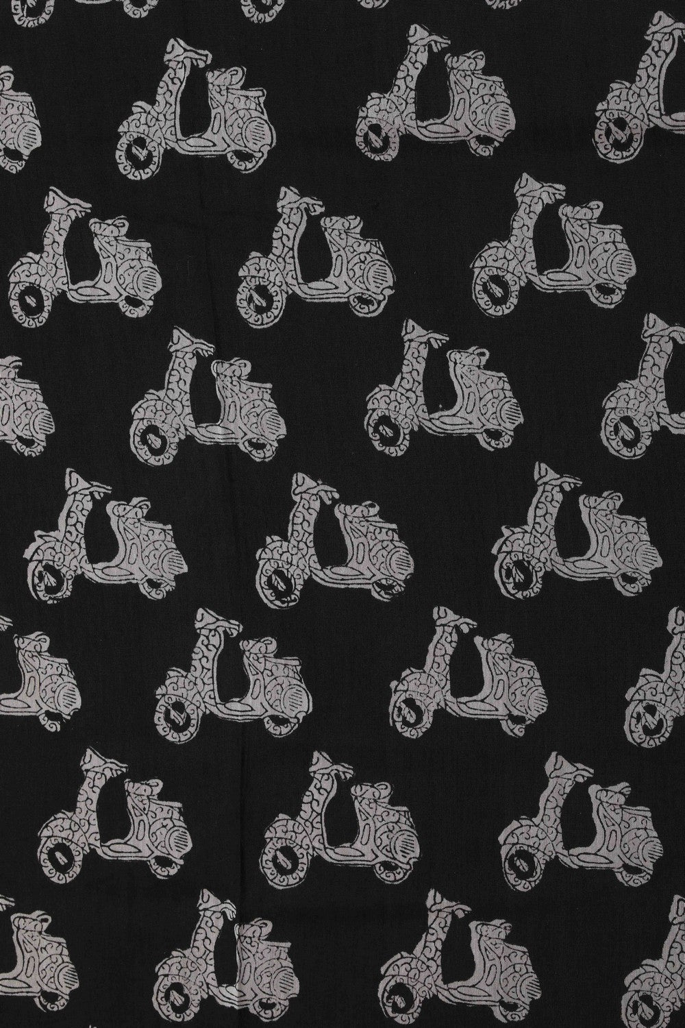 Image of Bagru block printed Chanderi Saree