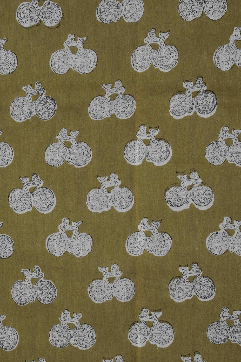 Image of Bagru block printed Chanderi Saree