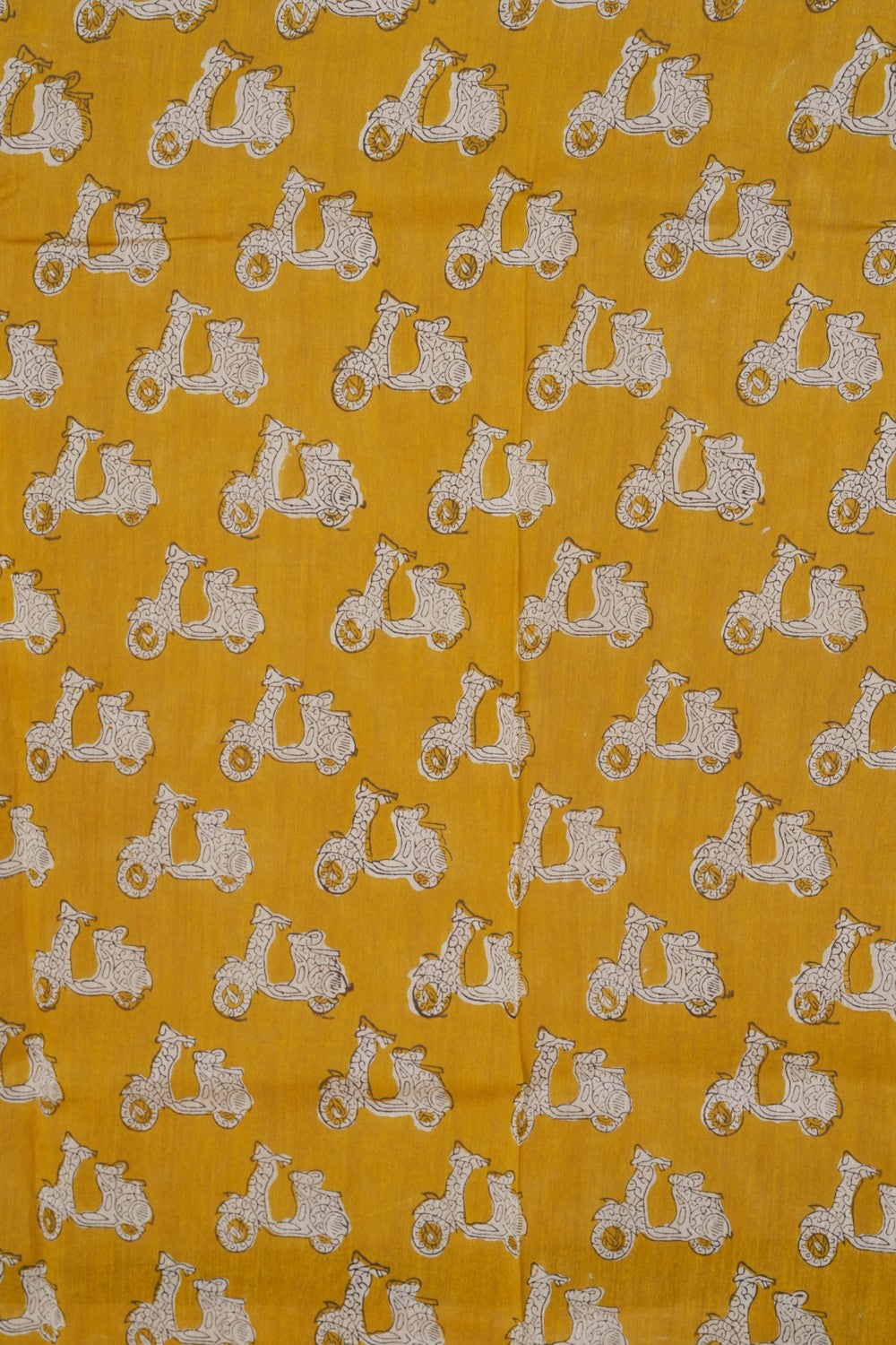 Image of Bagru block printed Chanderi Saree