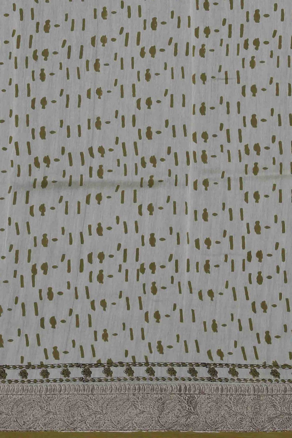 Image of Bagru block printed Chanderi Saree